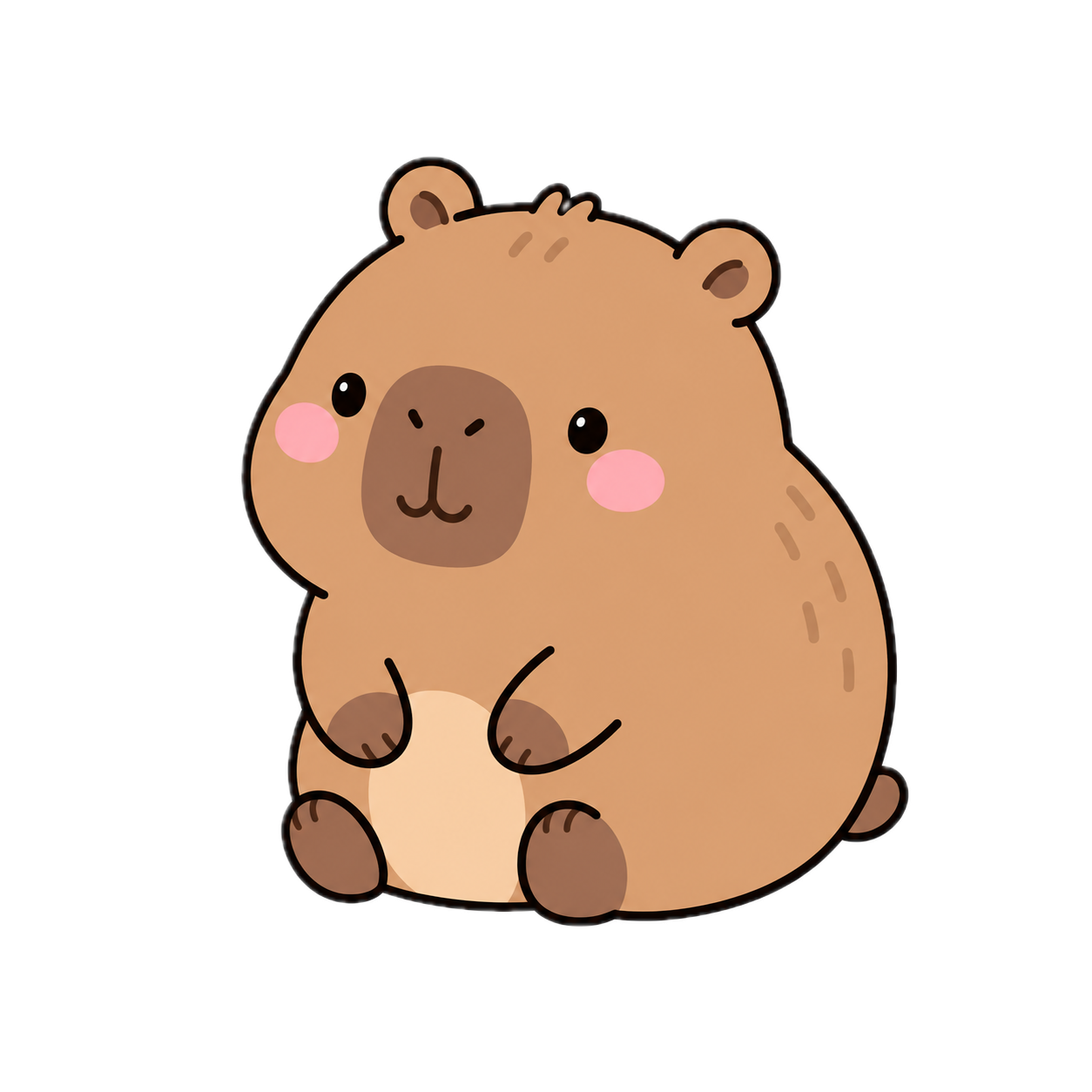 Kawaii capybara illustration