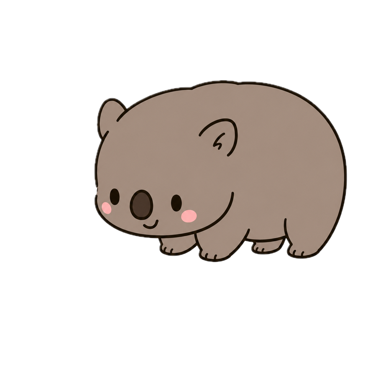 Kawaii wombat saying hi